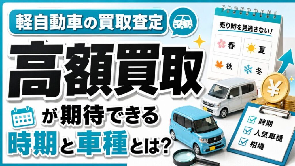 軽自動車の買取査定:高額買取が期待できる時期と車種とは?