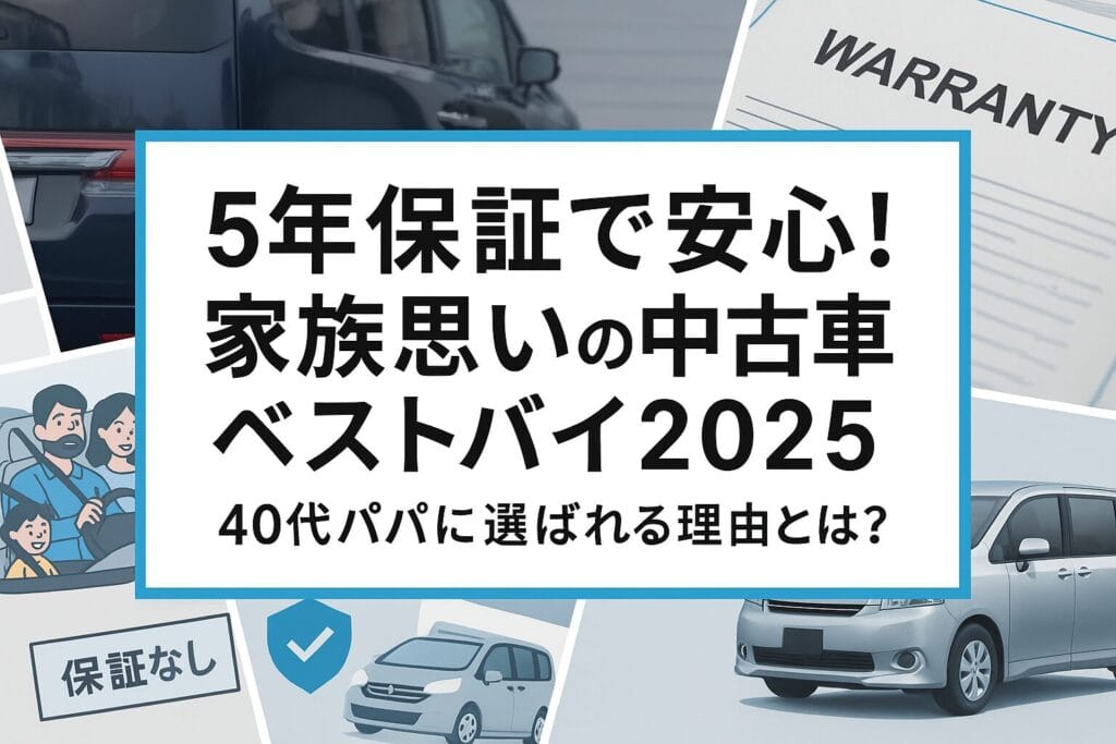 5年保証で安心！家族思いの中古車ベストバイ2025　40代パパに選ばれる理由とは？