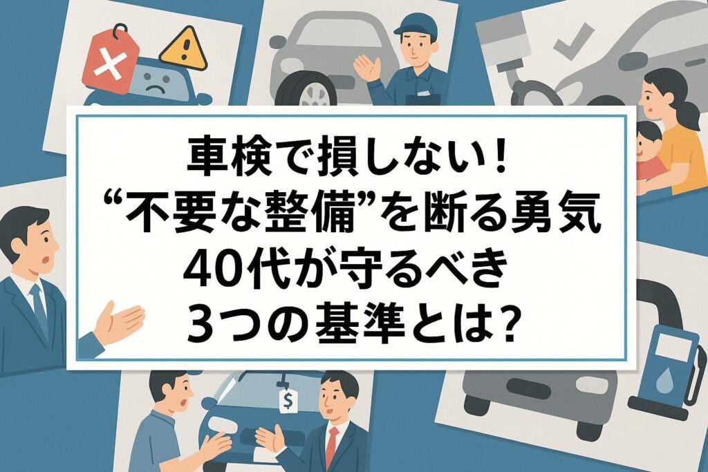 車検で損しない！“不要な整備”を断る勇気　40代が守るべき3つの基準とは？