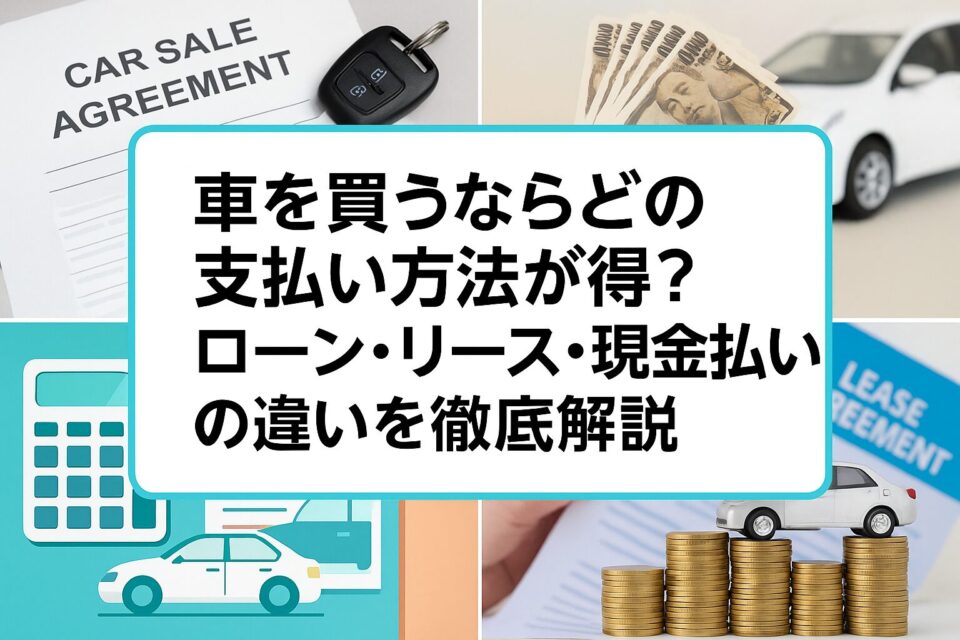 車を買うならどの支払い方法が得？ローン・リース・現金払いの違いを徹底解説
