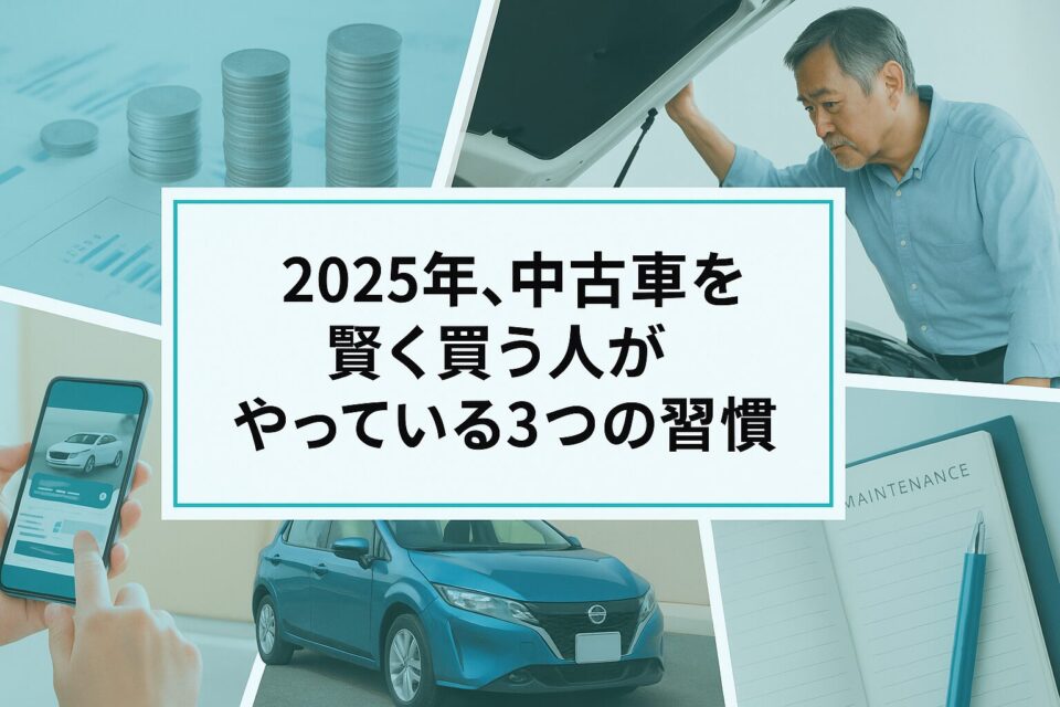 2025年、中古車を賢く買う人がやっている3つの習慣