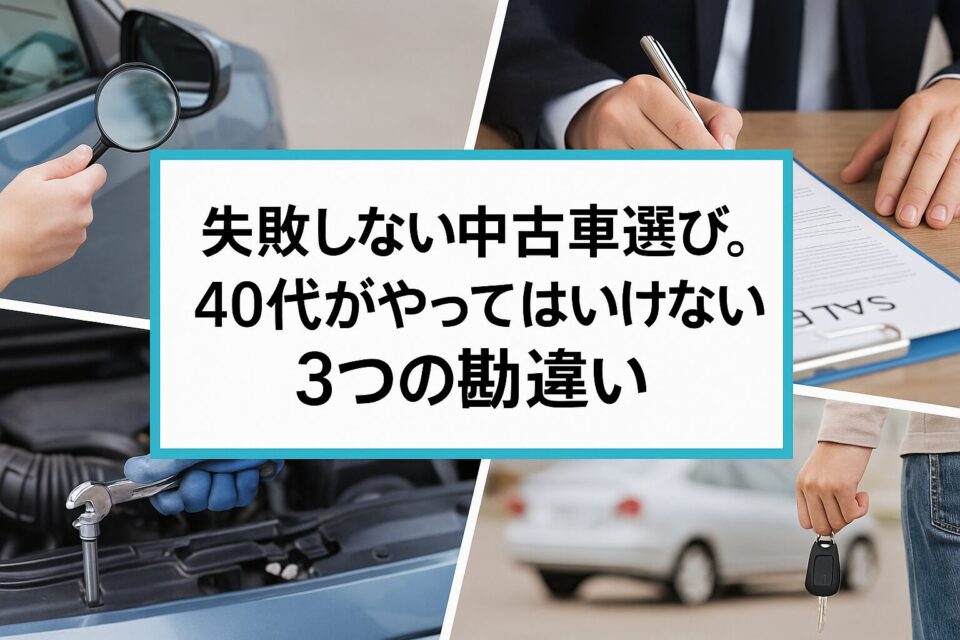 失敗しない中古車選び。40代がやってはいけない3つの勘違い