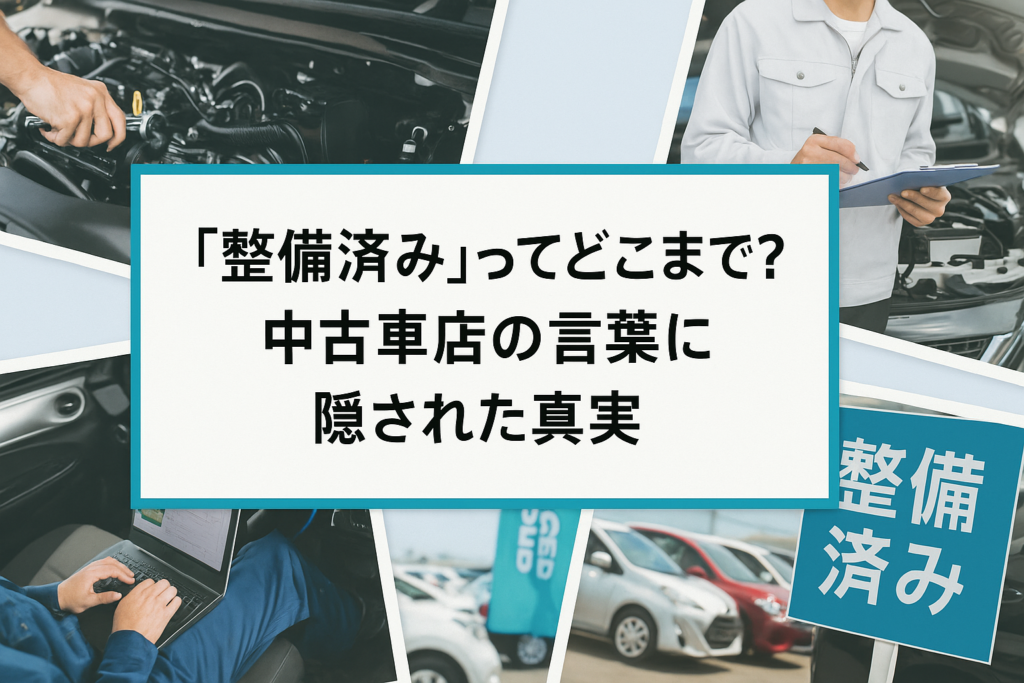 「整備済み」ってどこまで？中古車店の言葉に隠された真実