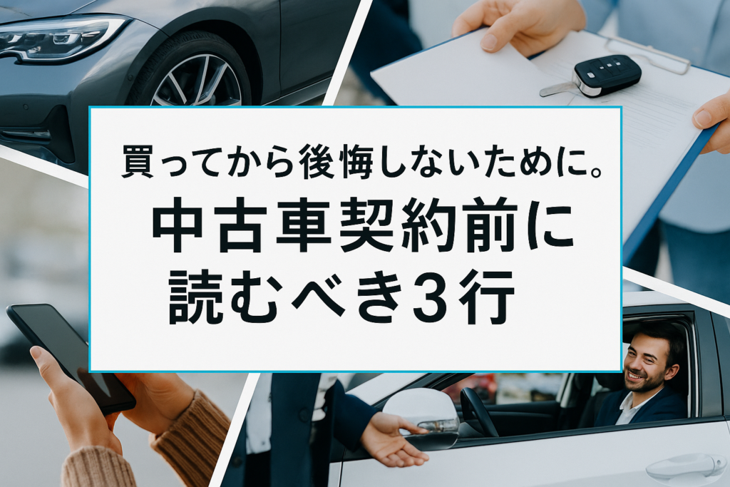 買ってから後悔しないために。中古車契約前に読むべき3行