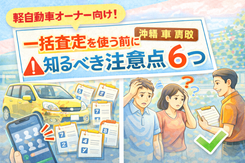 【沖縄 車 買取】一括査定を使う前に知るべき注意点6つ（軽自動車オーナー向け）