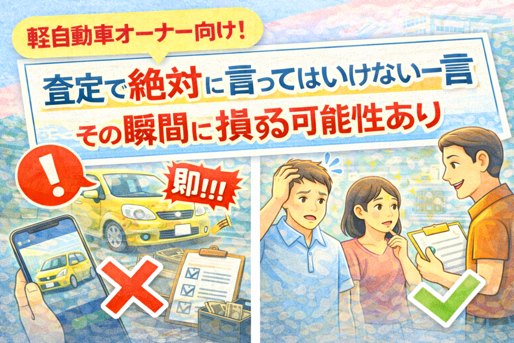 査定で絶対に言ってはいけない一言 その瞬間に損する可能性あり（沖縄・那覇の軽自動車オーナー向け）