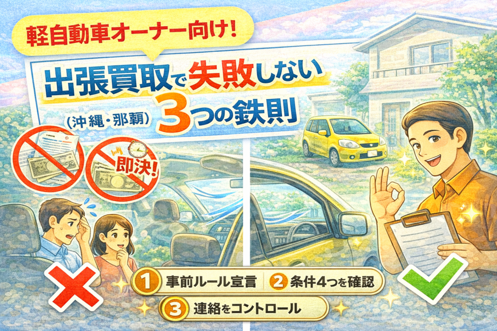 出張買取で失敗しない3つの鉄則（沖縄・那覇の軽自動車オーナー向け）