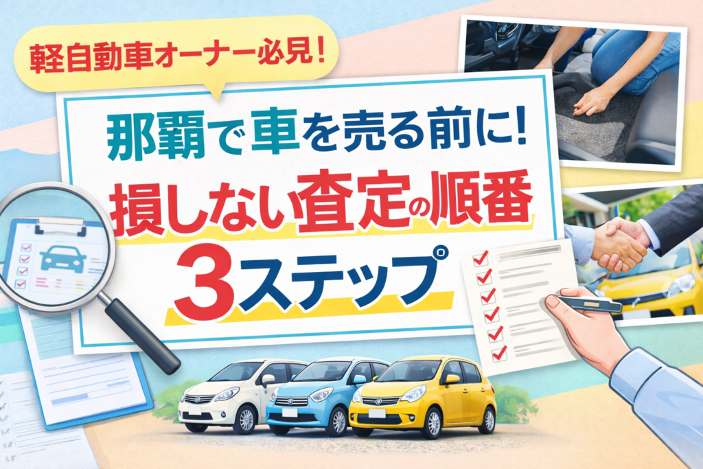那覇で車を売る前に！損しない査定の順番3ステップ（軽自動車オーナー向け）