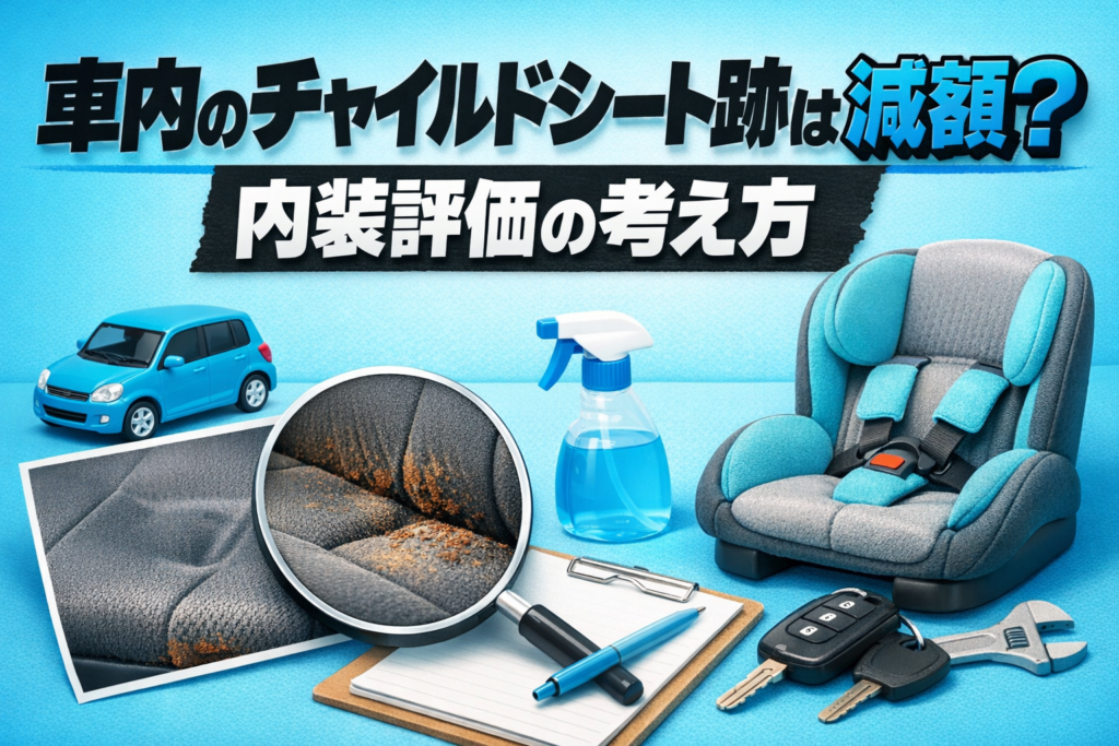 車内のチャイルドシート跡は減額？内装評価の考え方