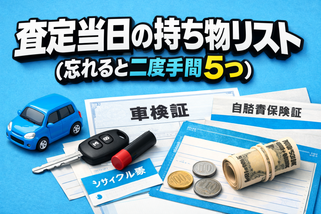 査定当日の持ち物リスト（忘れると二度手間5つ）