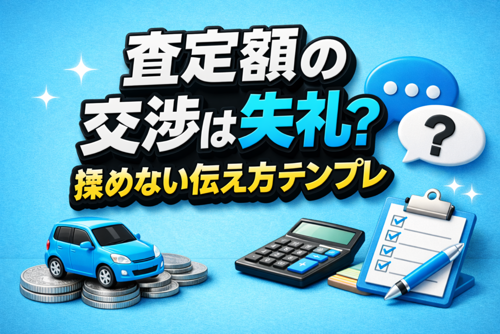 査定額の交渉は失礼？揉めない伝え方テンプレ