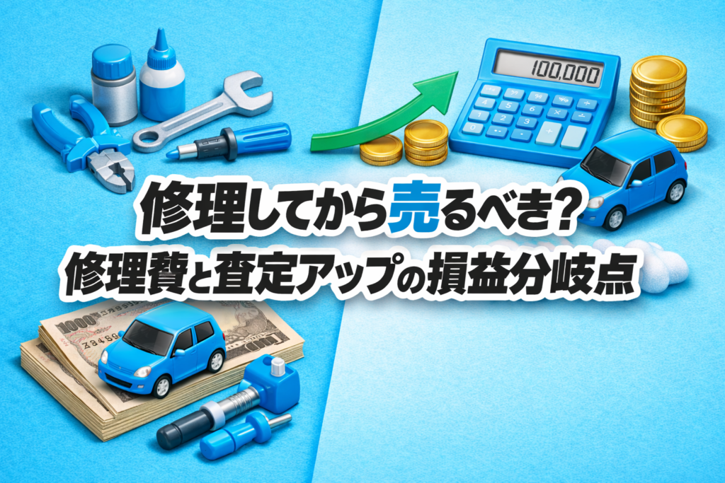 修理してから売るべき？修理費と査定アップの損益分岐点