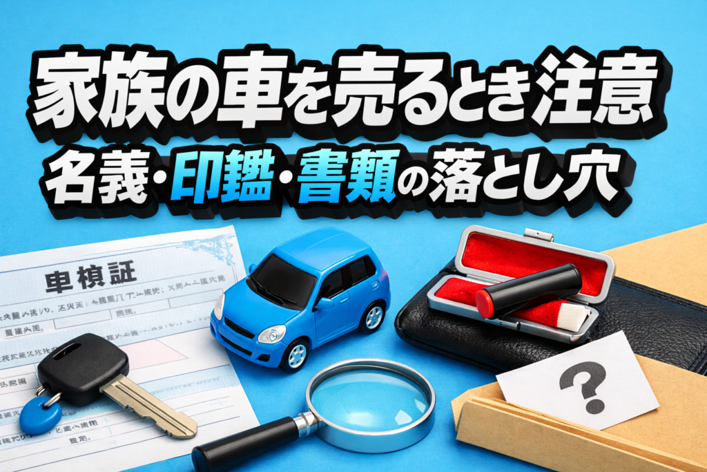 家族の車を売るとき注意 名義 印鑑 書類の落とし穴