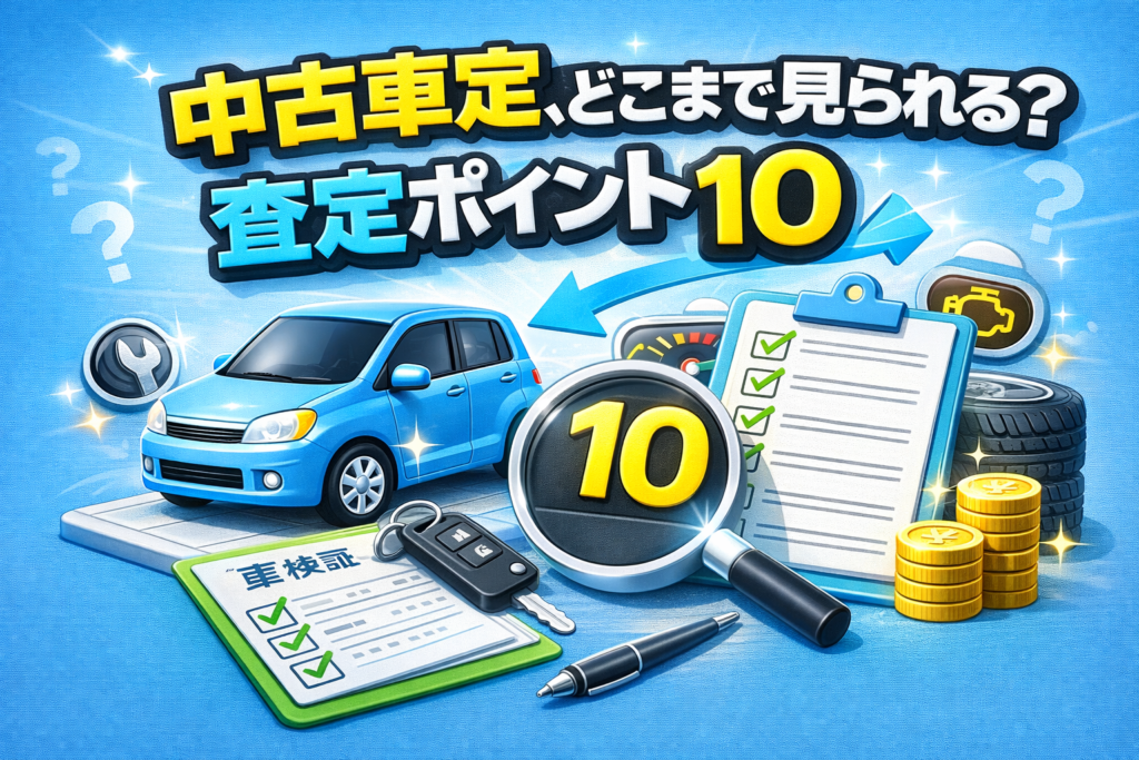 中古車査定、どこまで見られる？査定ポイント10