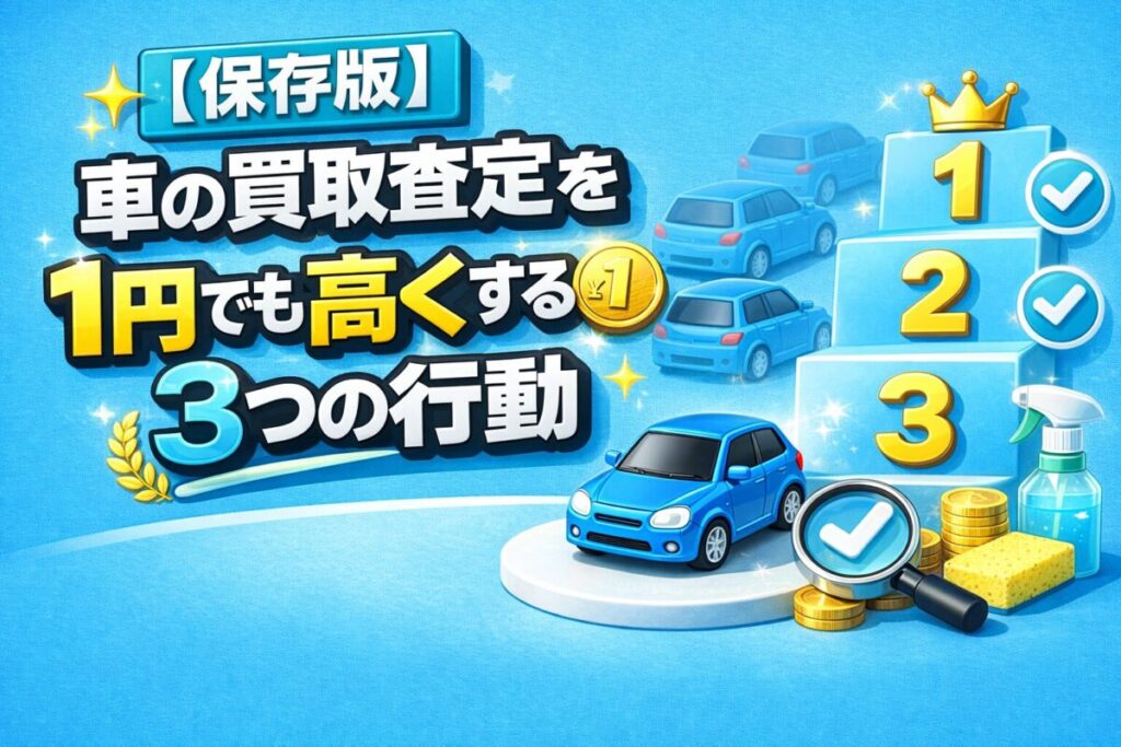 【保存版】車の買取査定を“1円でも高くする”3つの行動