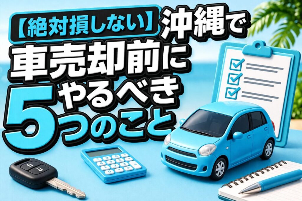 【絶対損しない】沖縄で車売却前にやるべき5つのこと