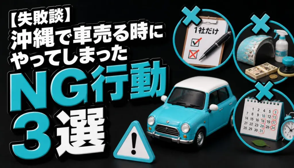 【失敗談】沖縄で車売る時にやってしまったNG行動3選