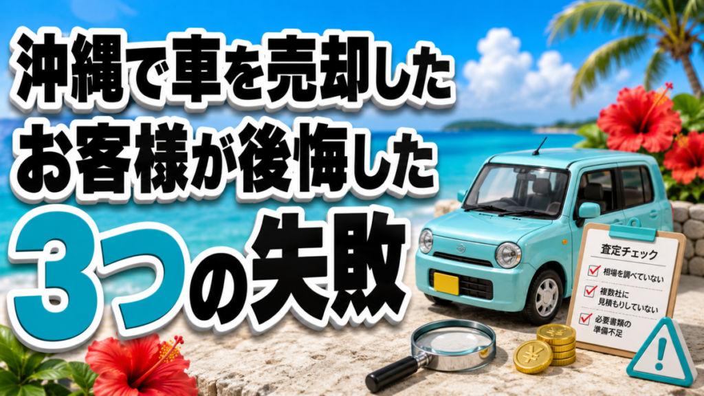 沖縄で車を売却したお客様が後悔した3つの失敗